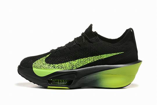 Cheap Nike Alphafly 3 Air Zoom Men's Women's Road Racing Shoes Black Green-09